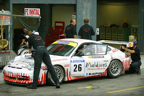 Lars Erik Nielsen i sin Porsche 996 GT3 RSR sidste år